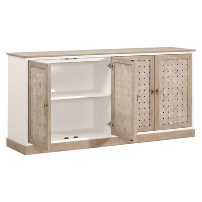 Bella Antique Transitional Weave Media Sideboard