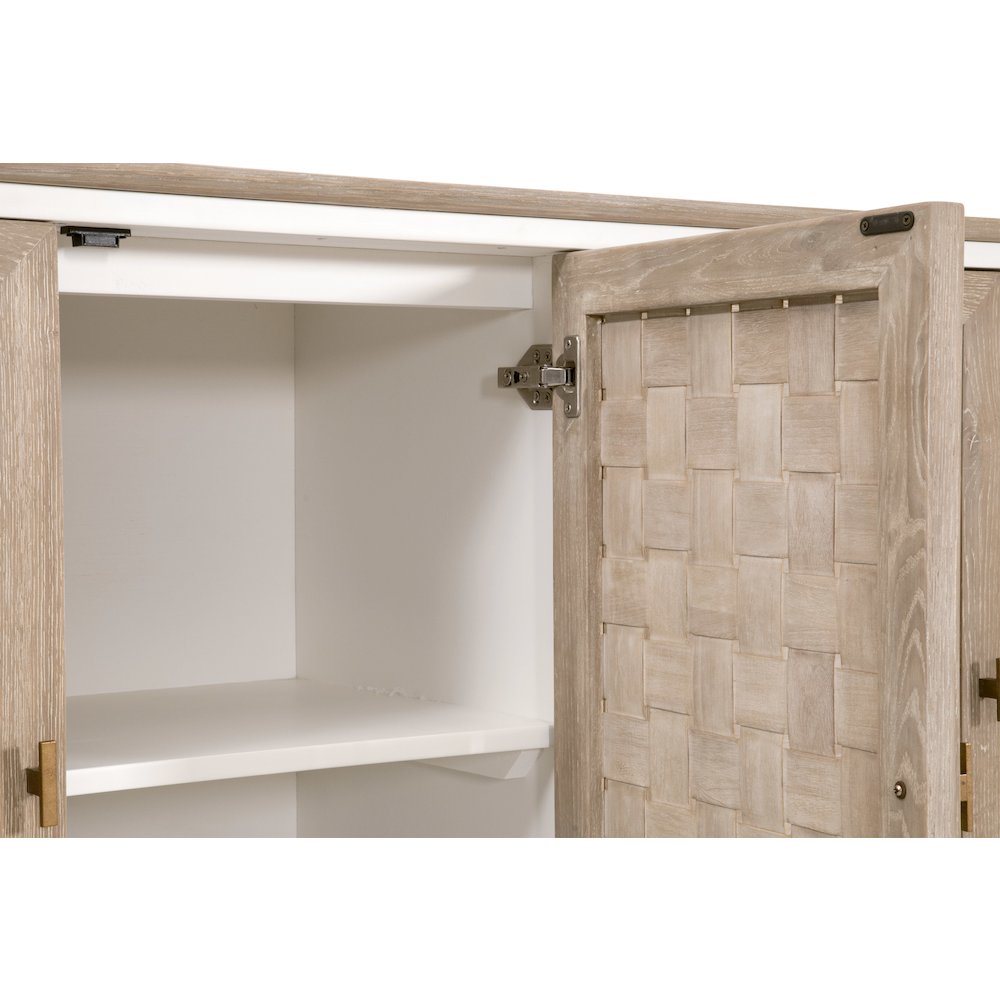 Bella Antique Transitional Weave Media Sideboard