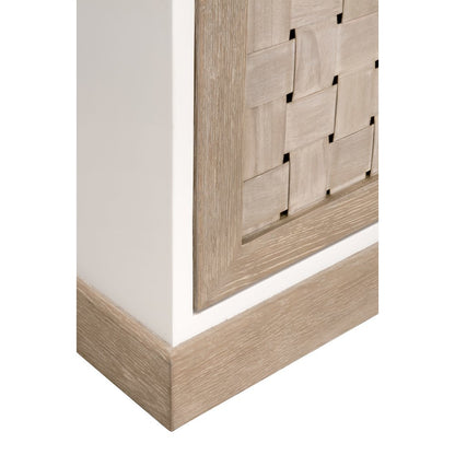 Bella Antique Transitional Weave Media Sideboard