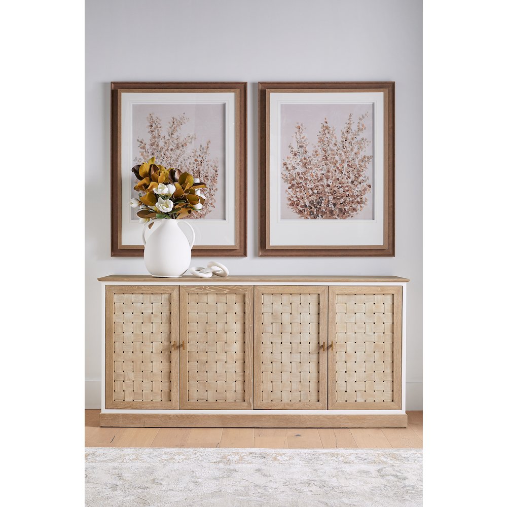 Bella Antique Transitional Weave Media Sideboard