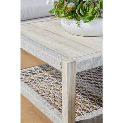 Woven - Outdoor  Transitional Wrap Outdoor Coffee Table