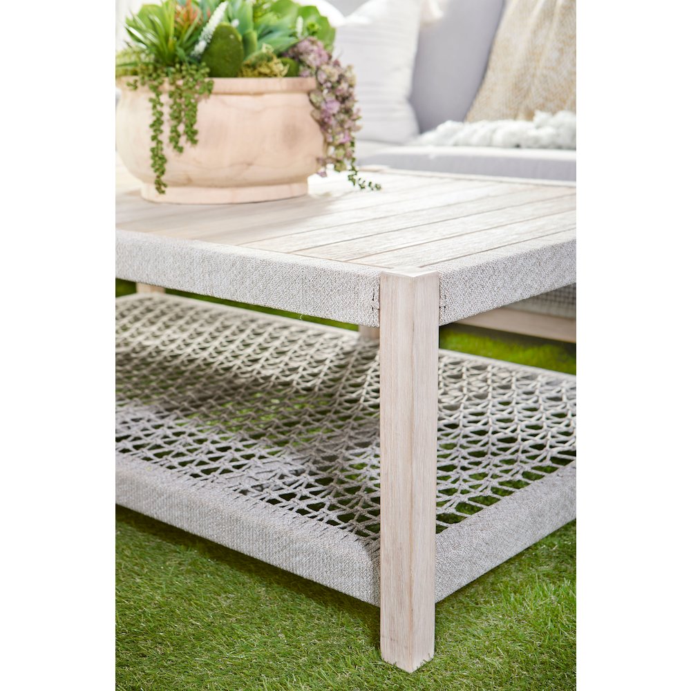 Woven - Outdoor  Transitional Wrap Outdoor Coffee Table