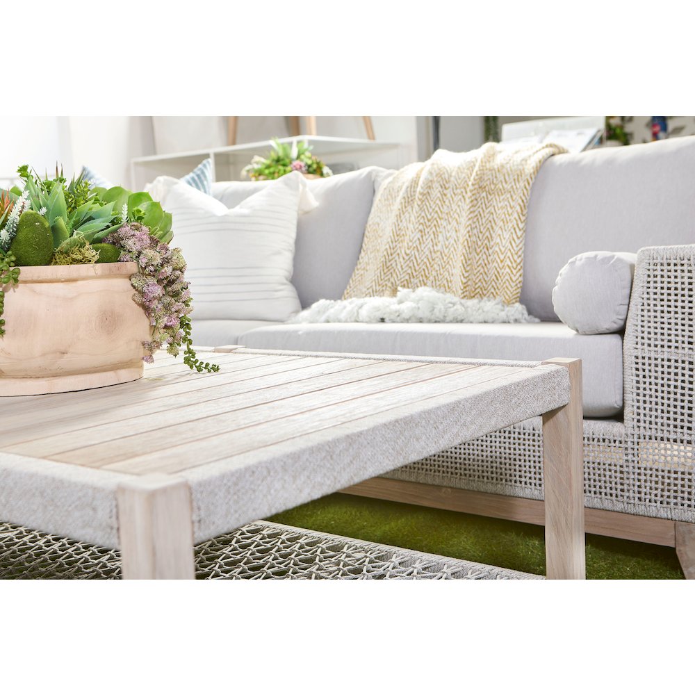 Woven - Outdoor  Transitional Wrap Outdoor Coffee Table