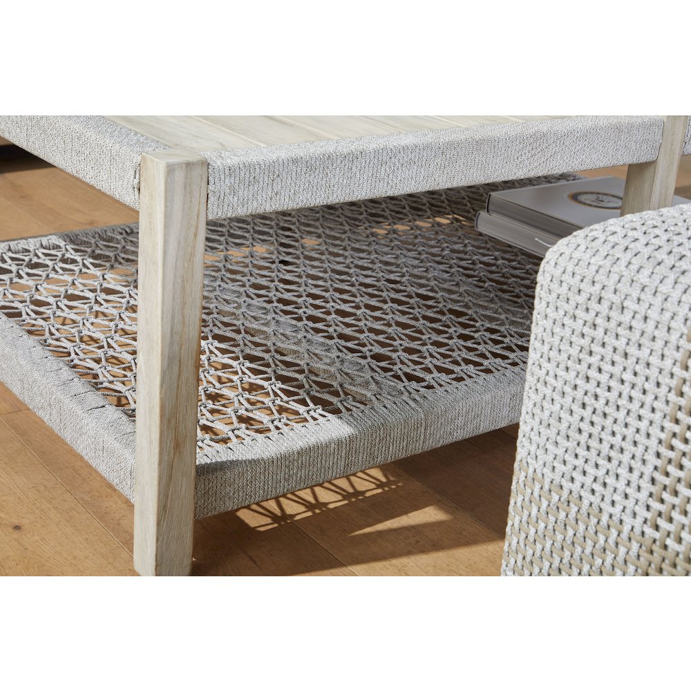 Woven - Outdoor  Transitional Wrap Outdoor Coffee Table