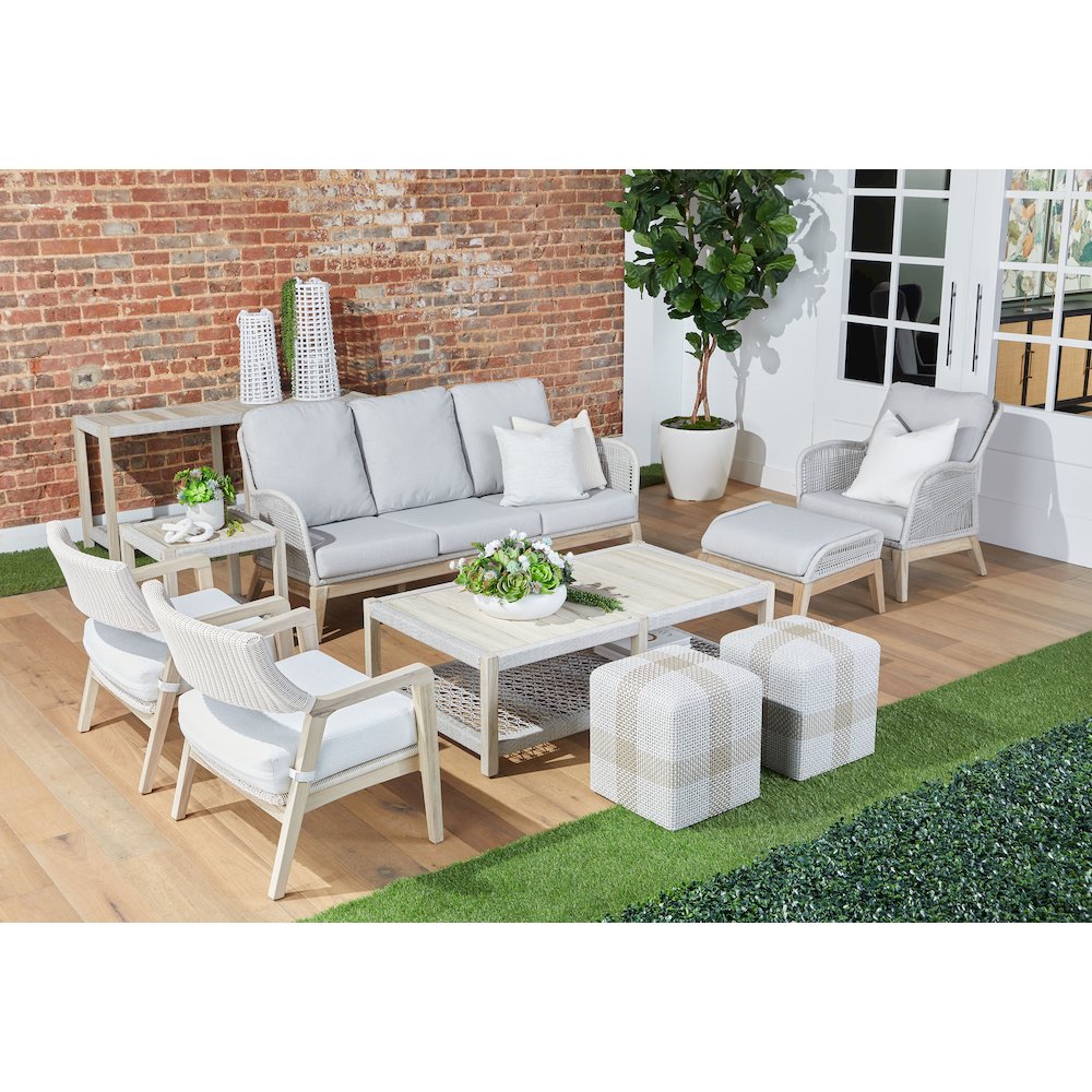 Woven - Outdoor  Transitional Wrap Outdoor Coffee Table