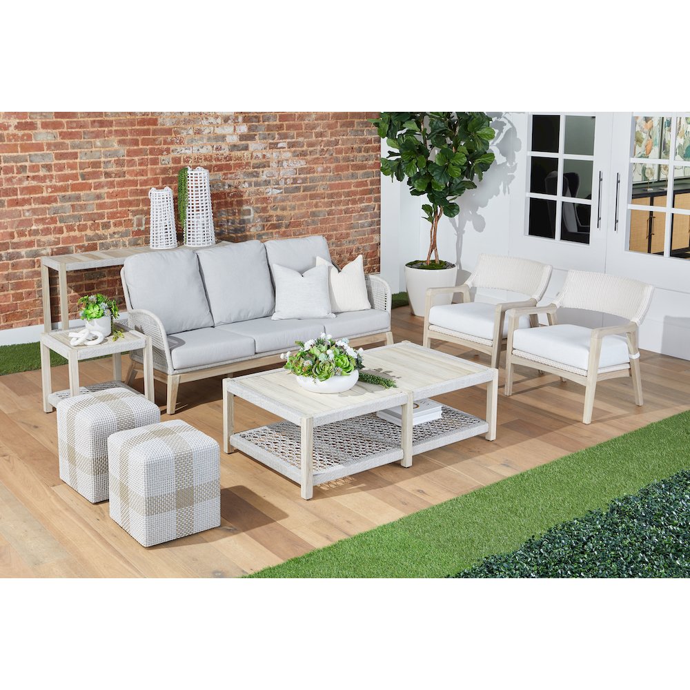 Woven - Outdoor  Transitional Wrap Outdoor Coffee Table