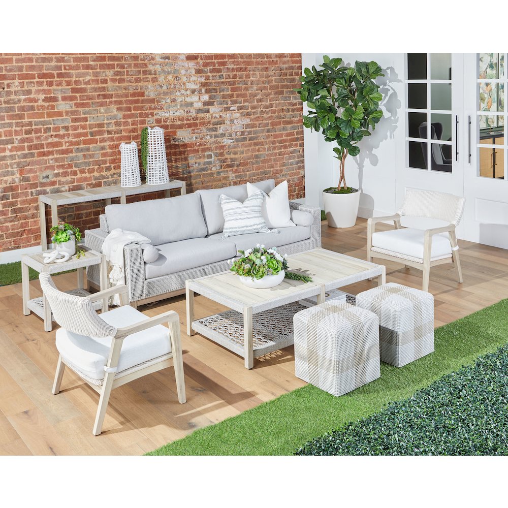 Woven - Outdoor  Transitional Wrap Outdoor Coffee Table