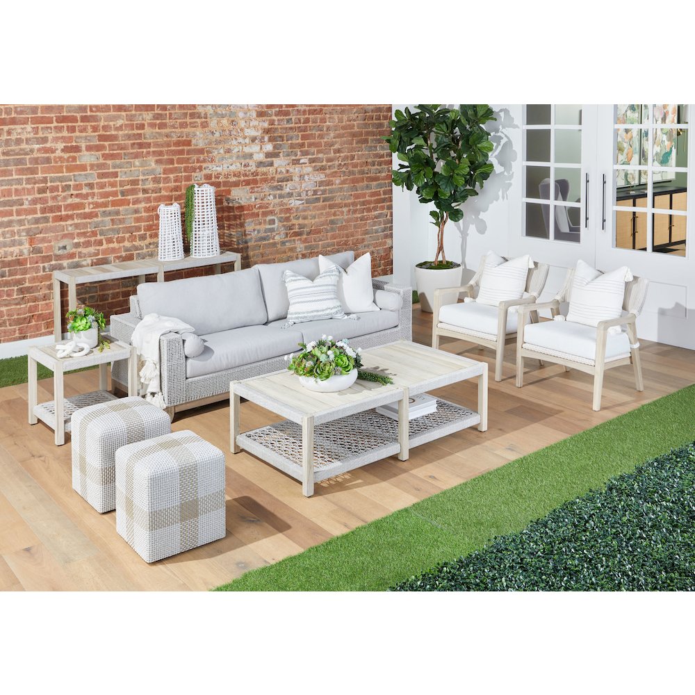 Woven - Outdoor  Transitional Wrap Outdoor Coffee Table