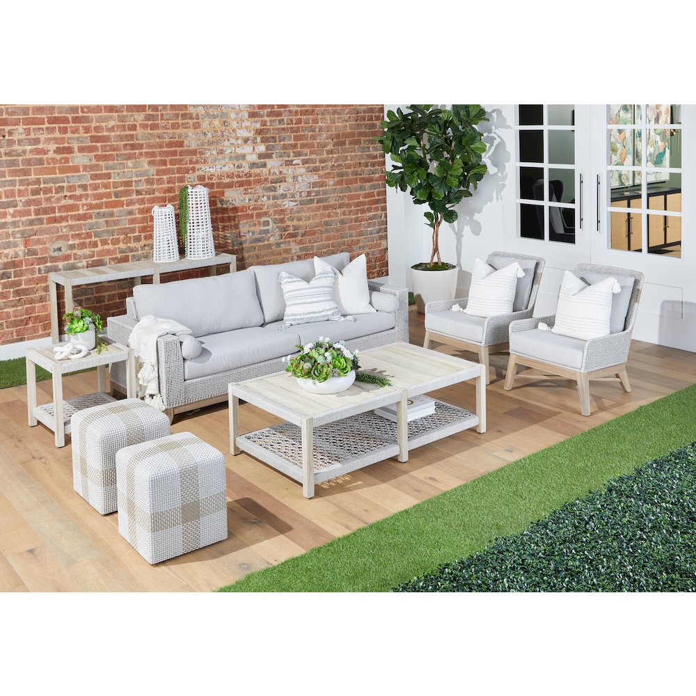 Woven - Outdoor  Transitional Wrap Outdoor Coffee Table