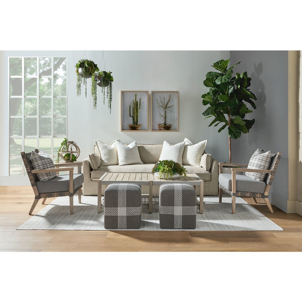Woven - Outdoor  Transitional Wrap Outdoor Coffee Table