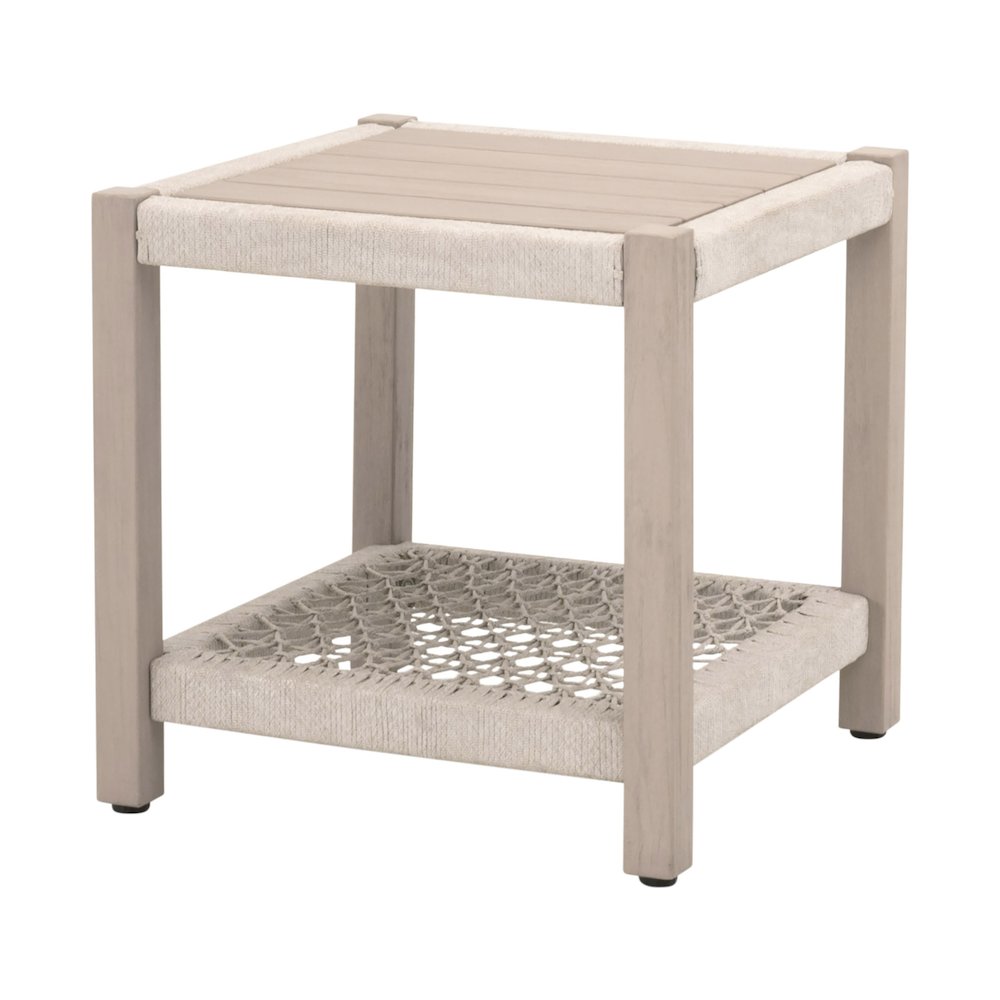 Woven - Outdoor  Transitional Wrap Outdoor End Table