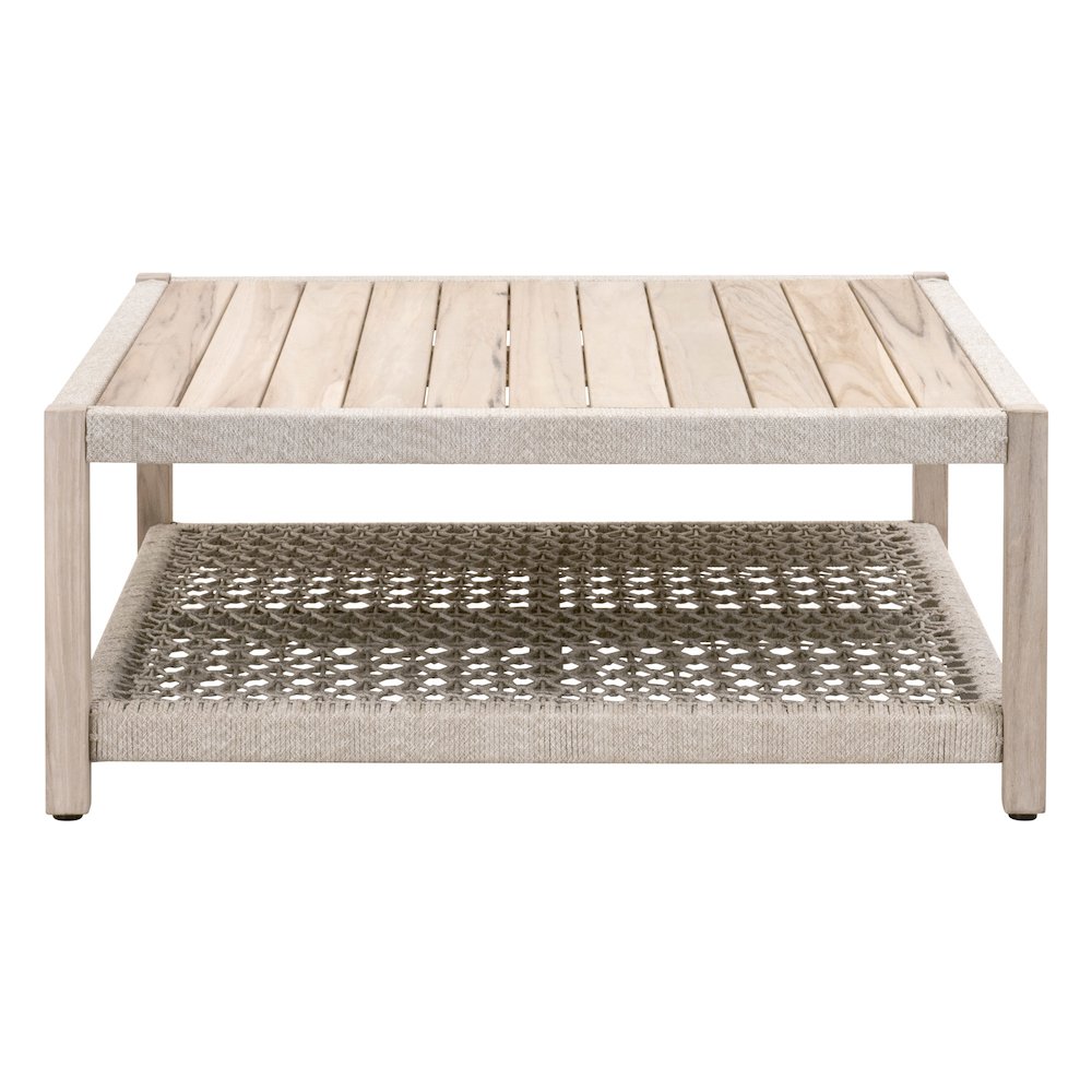 Woven - Outdoor  Transitional Wrap Outdoor Square Coffee Table