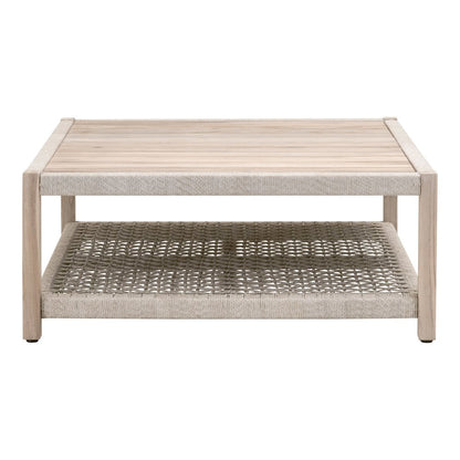 Woven - Outdoor  Transitional Wrap Outdoor Square Coffee Table