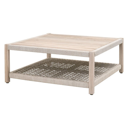 Woven - Outdoor  Transitional Wrap Outdoor Square Coffee Table