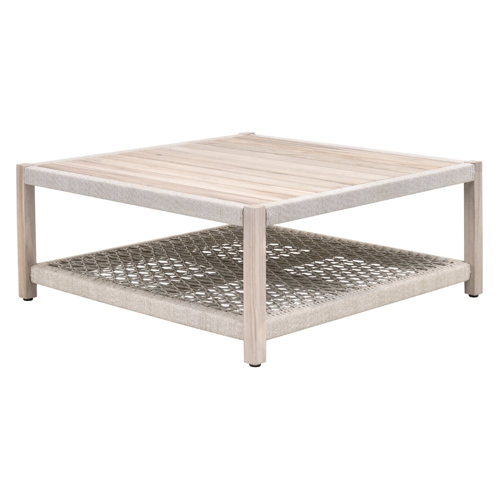 Woven - Outdoor  Transitional Wrap Outdoor Square Coffee Table