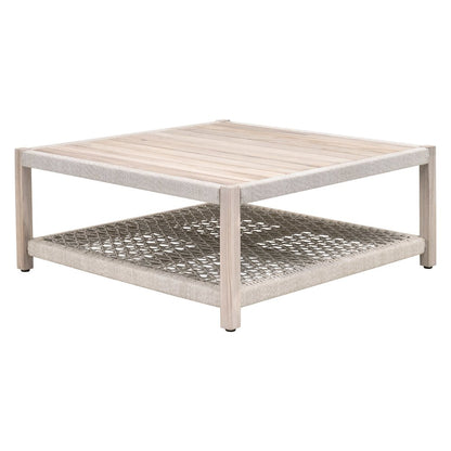 Woven - Outdoor  Transitional Wrap Outdoor Square Coffee Table