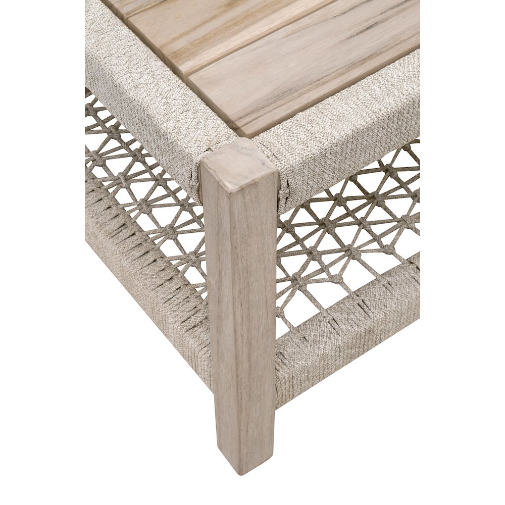 Woven - Outdoor  Transitional Wrap Outdoor Square Coffee Table