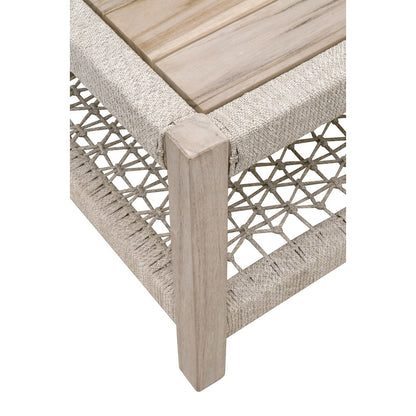 Woven - Outdoor  Transitional Wrap Outdoor Square Coffee Table