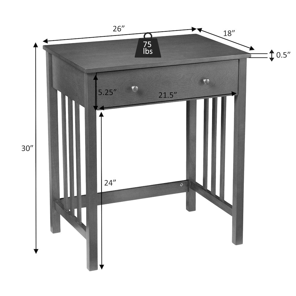 Designs2Go Mission Desk with Keyboard Drawer