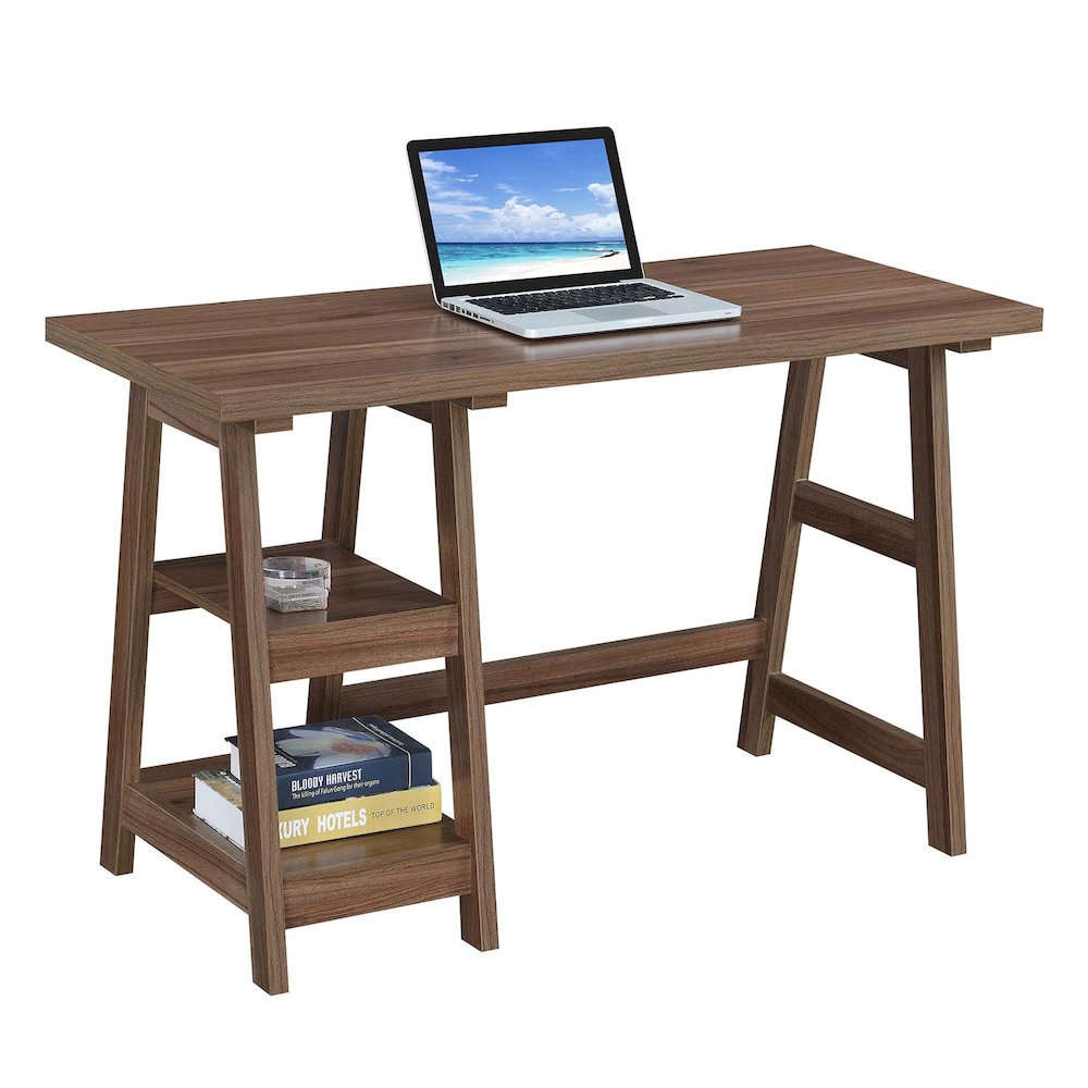 Designs2Go Trestle Desk with Shelves