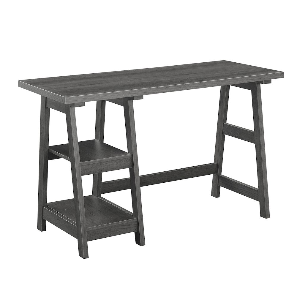 Designs2Go Trestle Desk with Shelves