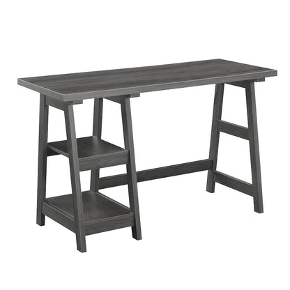 Designs2Go Trestle Desk with Shelves