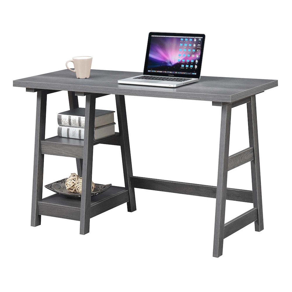 Designs2Go Trestle Desk with Shelves