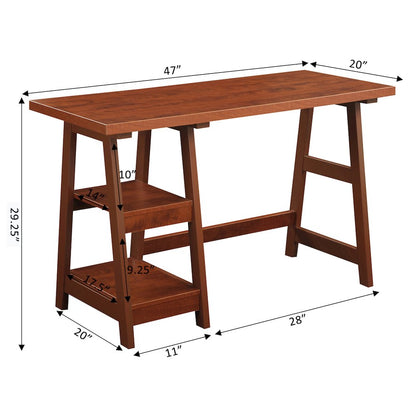 Designs2Go Trestle Desk with Shelves