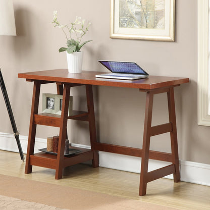Designs2Go Trestle Desk with Shelves