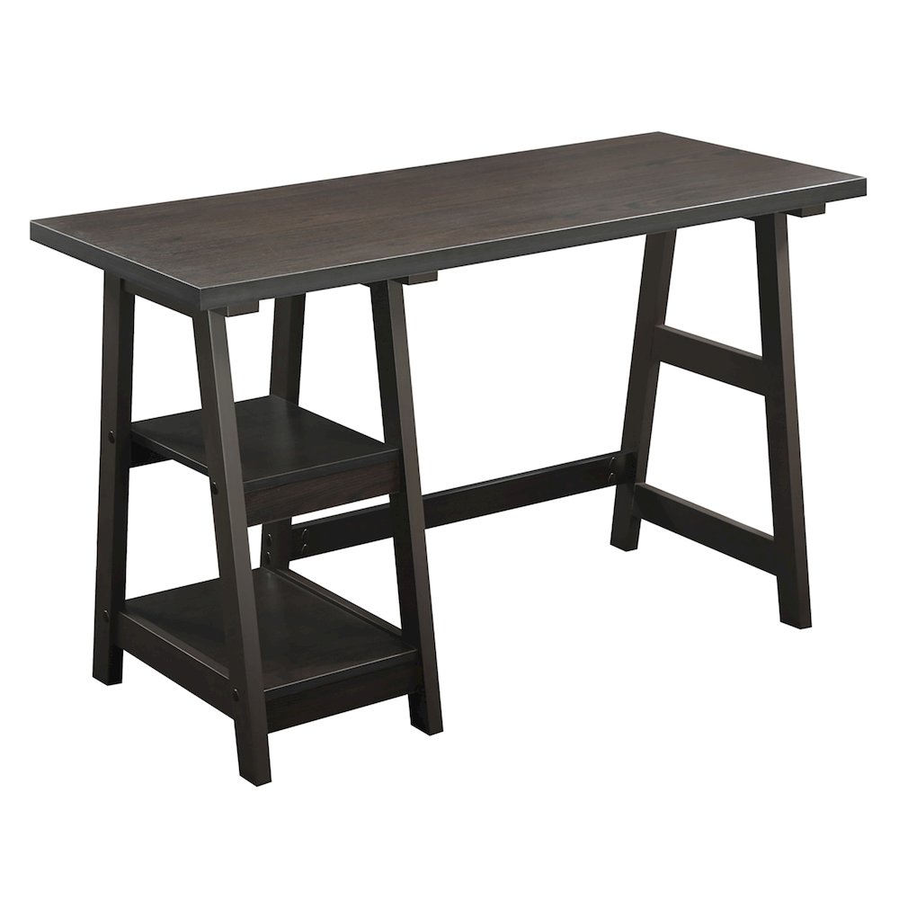 Designs2Go Trestle Desk with Shelves