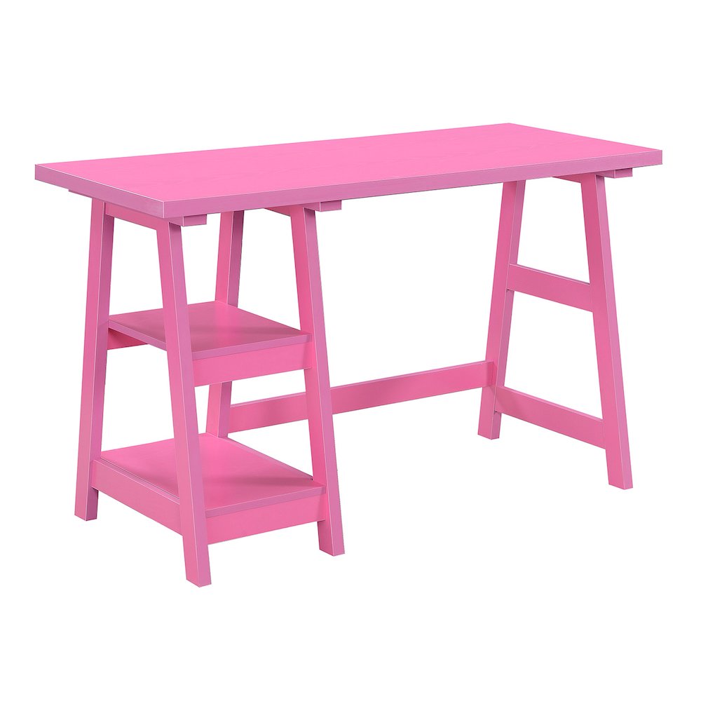 Designs2Go Trestle Desk with Shelves