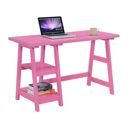 Designs2Go Trestle Desk with Shelves