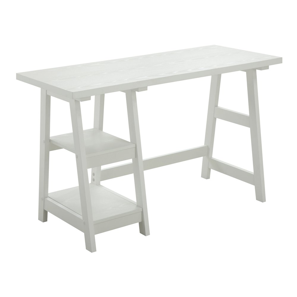 Designs2Go Trestle Desk with Shelves