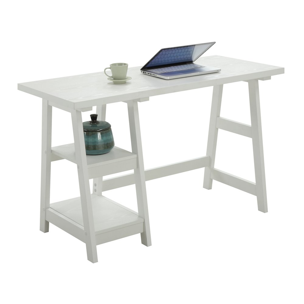 Designs2Go Trestle Desk with Shelves