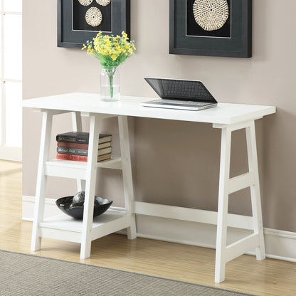 Designs2Go Trestle Desk with Shelves