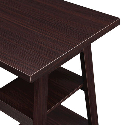 Designs2Go Double Trestle Desk with Shelves