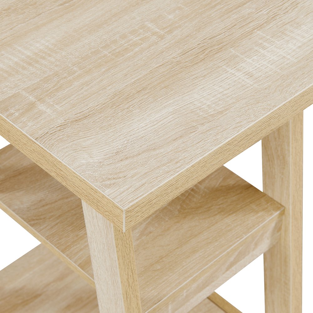 Designs2Go Double Trestle Desk with Shelves