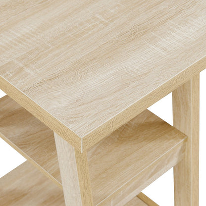 Designs2Go Double Trestle Desk with Shelves