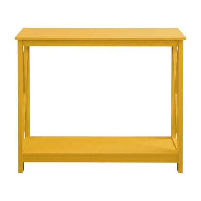 Contemporary Console Table with Open Shelf for Entryway or Living Room