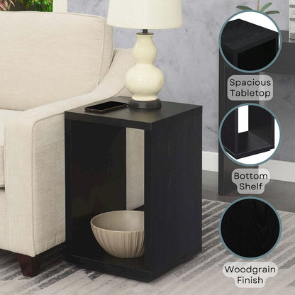 Northfield Admiral End Table with Shelf, Black