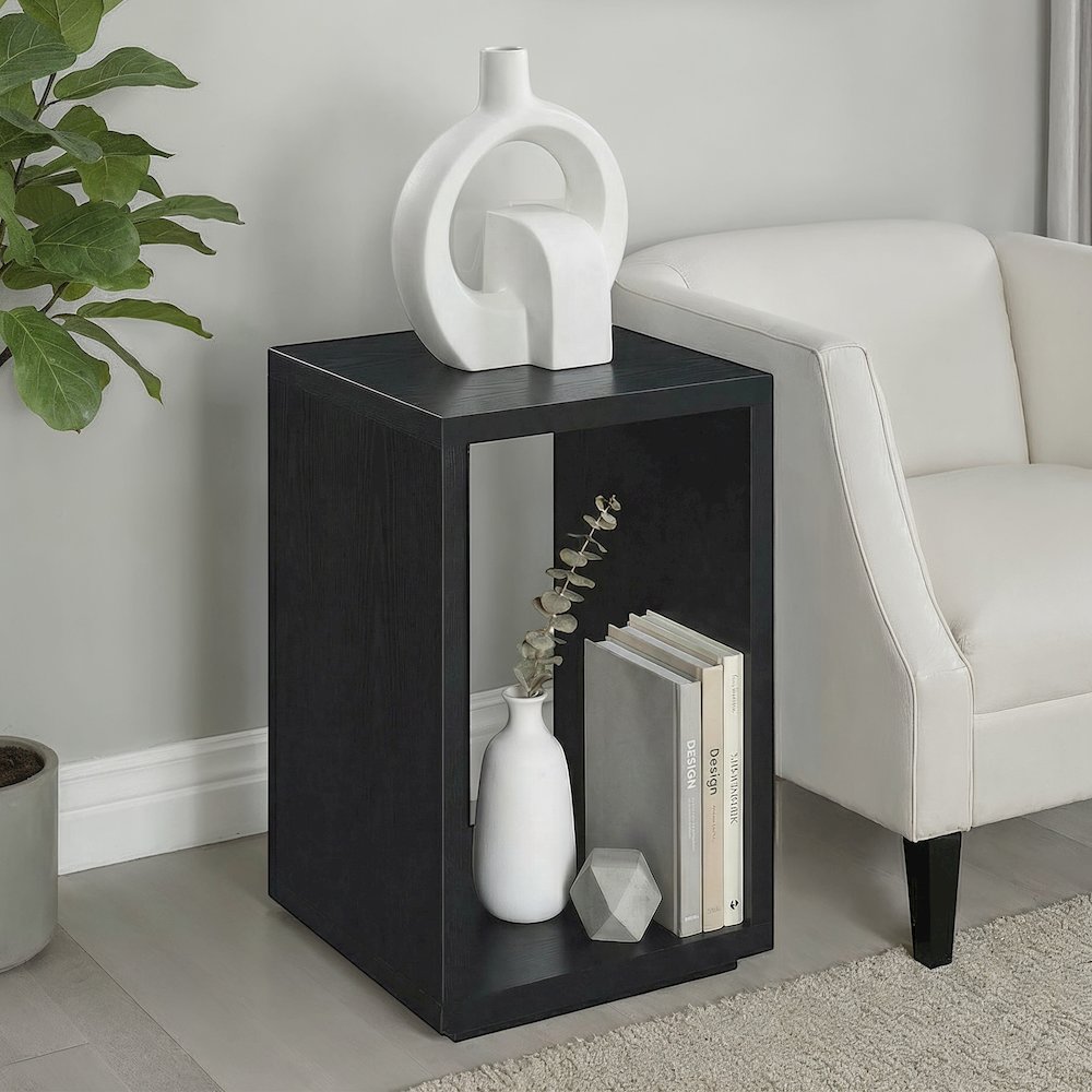 Northfield Admiral End Table with Shelf, Black