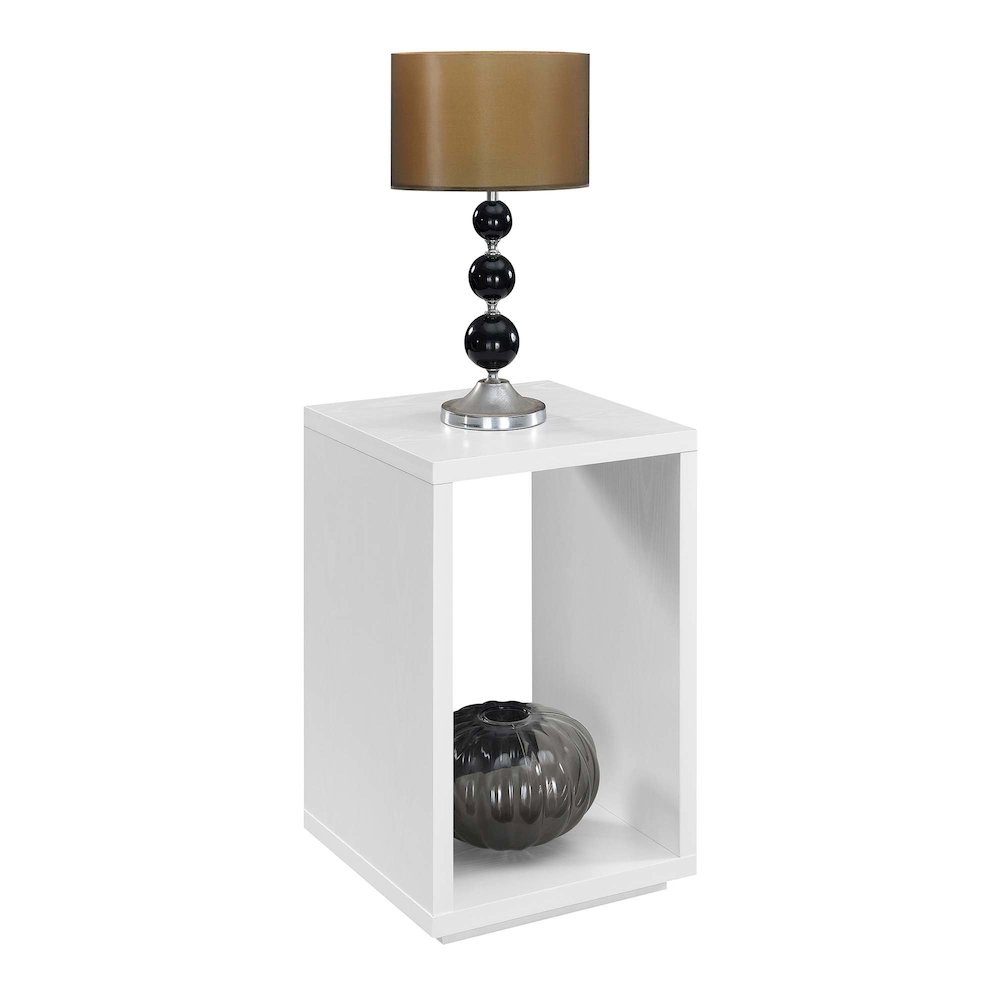 Northfield Admiral End Table with Shelf, White
