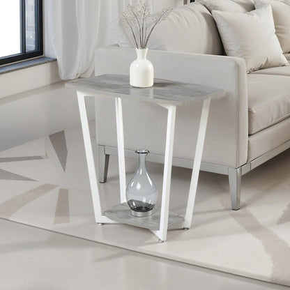 Graystone End Table with Shelf
