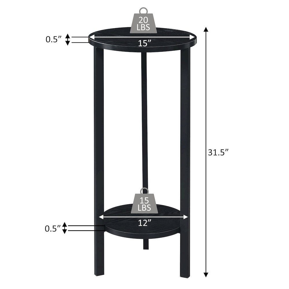 Graystone 31 inch 2 Tier Plant Stand