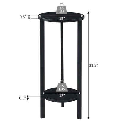 Graystone 31 inch 2 Tier Plant Stand