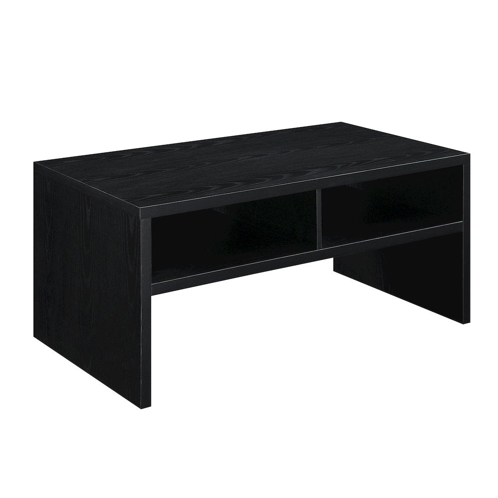 Northfield Admiral Deluxe Coffee Table with Shelves, Black