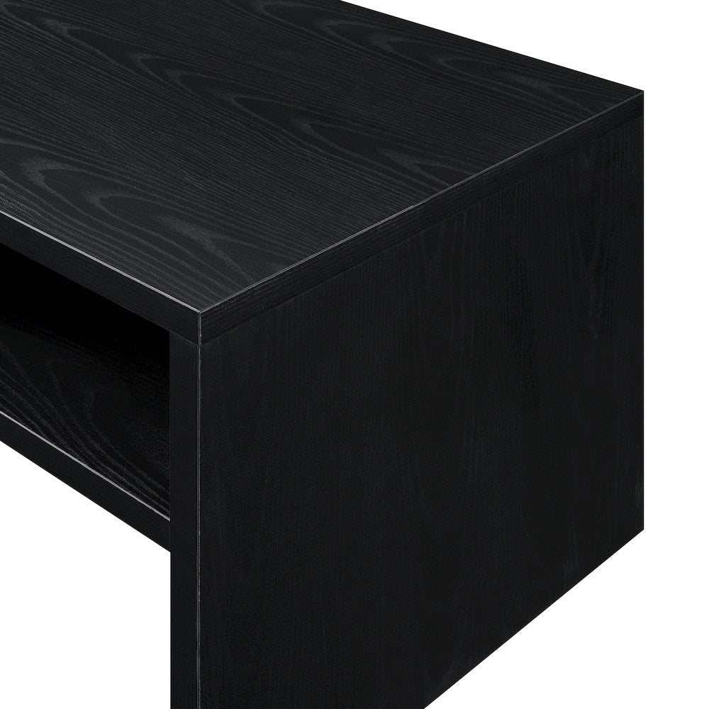 Northfield Admiral Deluxe Coffee Table with Shelves, Black