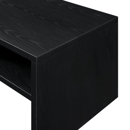 Northfield Admiral Deluxe Coffee Table with Shelves, Black