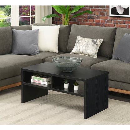Northfield Admiral Deluxe Coffee Table with Shelves, Black