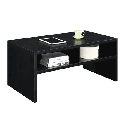 Northfield Admiral Deluxe Coffee Table with Shelves, Black